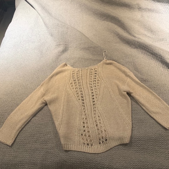 Solid Drop Shoulder Crop Sweater - Picture 3 of 5